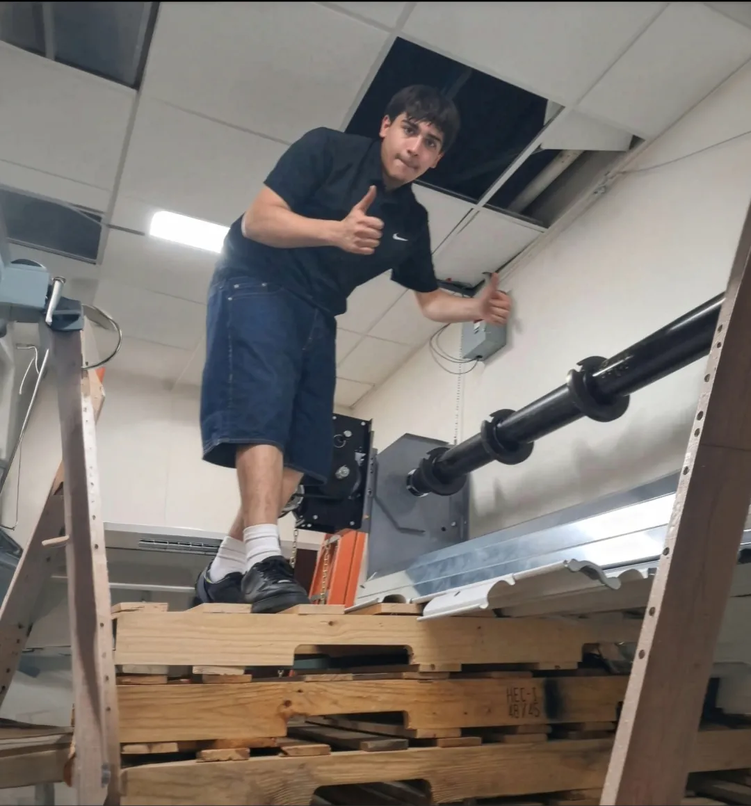 working on garage